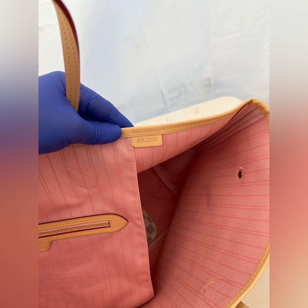 Damier Azur Neo Neverfull GM Rose Ballerine - Picture 8 of 8